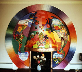 george harrison psychedelic paintings mural