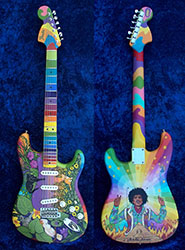 jimi hendrix painted guitar