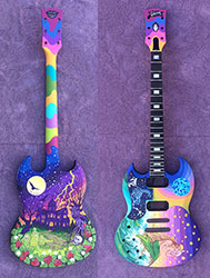 psychedelic guitar art