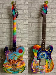 custom painted guitar art