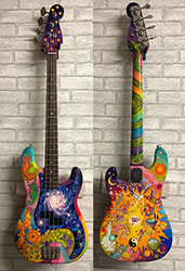 psychedelic painted guitar