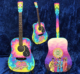 custom painted acoustic guitars